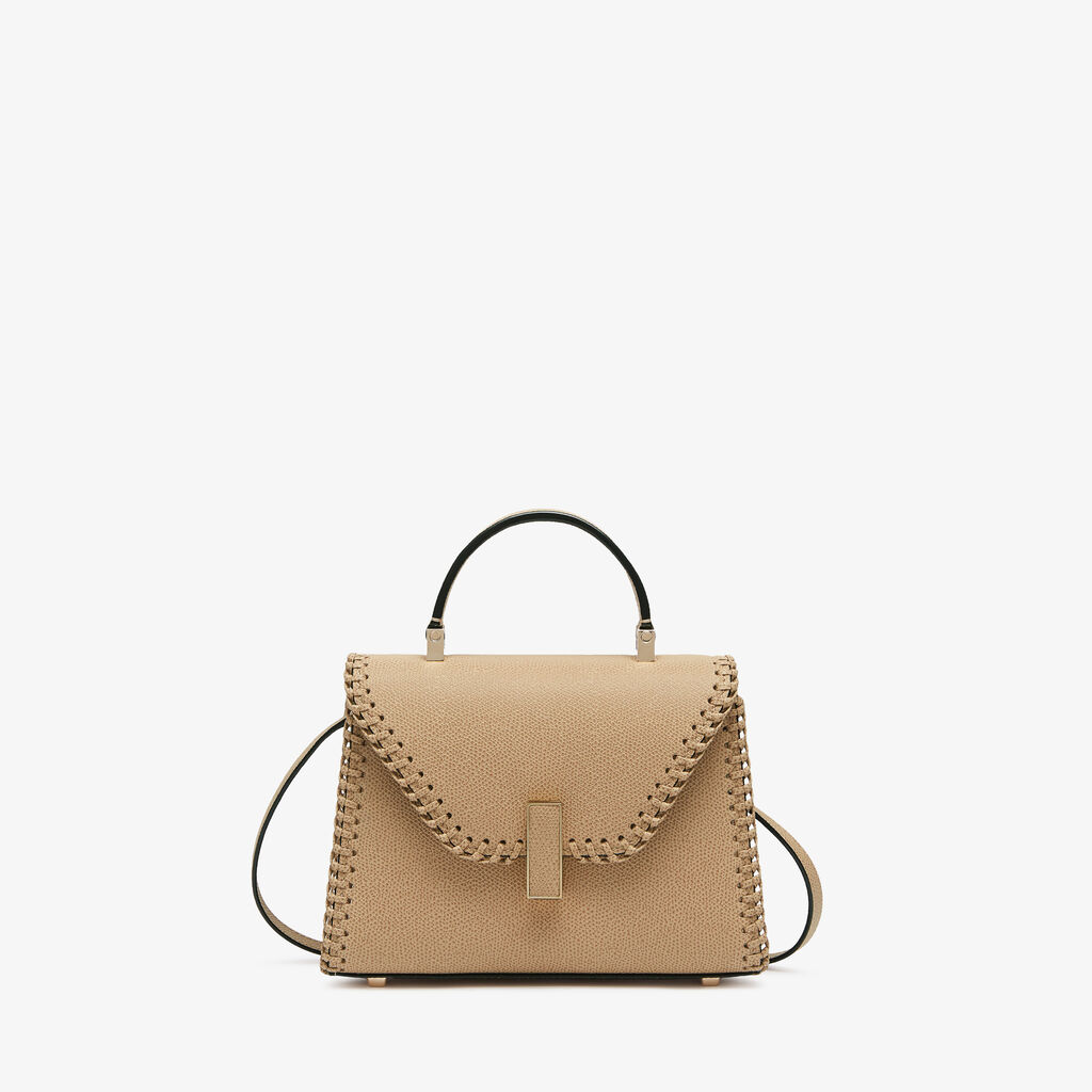 Iside Braided Crossbody Micro Bag - Cashmere Beige - Vitello VS-Infilatura Punto Festone - Valextra - 1