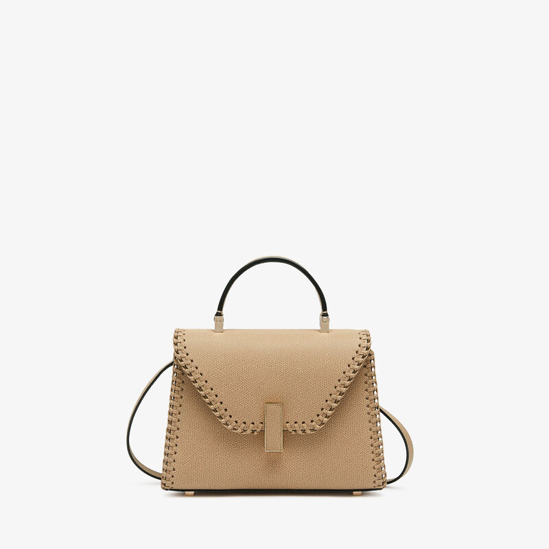 Iside Braided Crossbody Micro Bag - Cashmere Beige - Millepunte calf leather - Valextra - 1