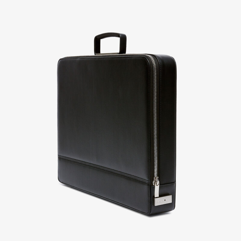 Premier Briefcase 24H - Black - Pavè calf leather - Valextra - 4