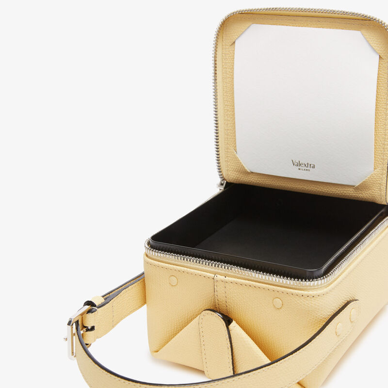 Tric Trac Bag - Cream Yellow - Millepunte calf leather - Valextra - 7