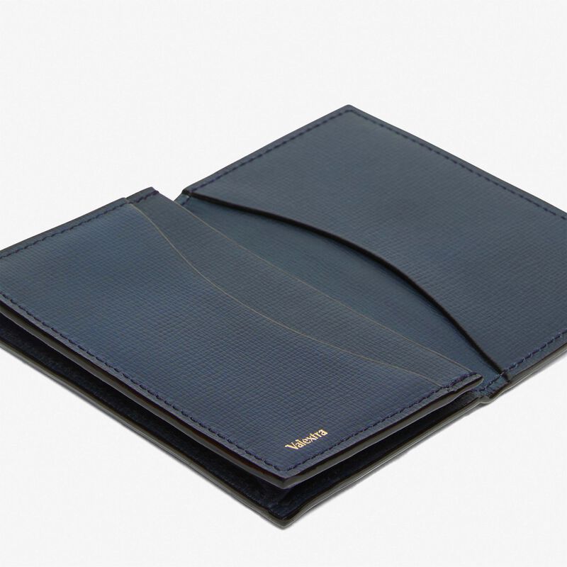 Card Case Onda - Dark Blue - Pavè calf leather - Valextra - 3