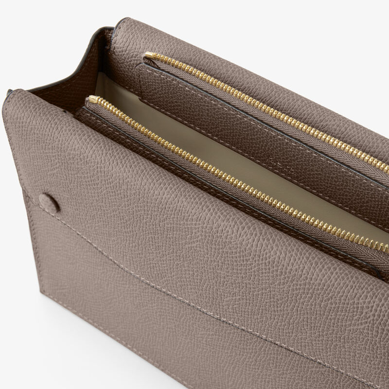 Pocket Slim crossbody bag - Sahara Brown - Millepunte calf leather - Valextra - 3