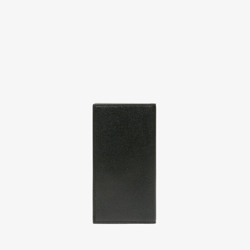 Vertical Wallet 12Cc - Black - Millepunte calf leather - Valextra - 3