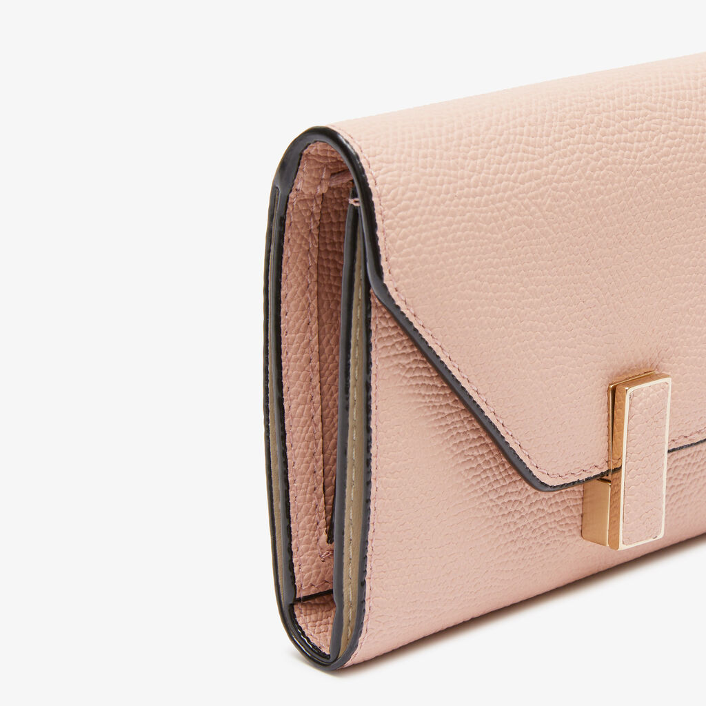 Portafoglio Iside Trifold - Rosa Bonne Mine - Pelle di vitello Millepunte - Valextra - 3