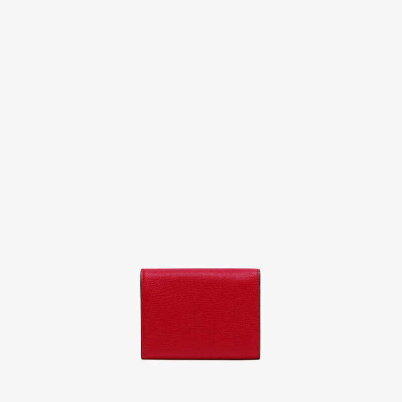 Iside Fold Wallet - Red - Millepunte calf leather - Valextra - 4