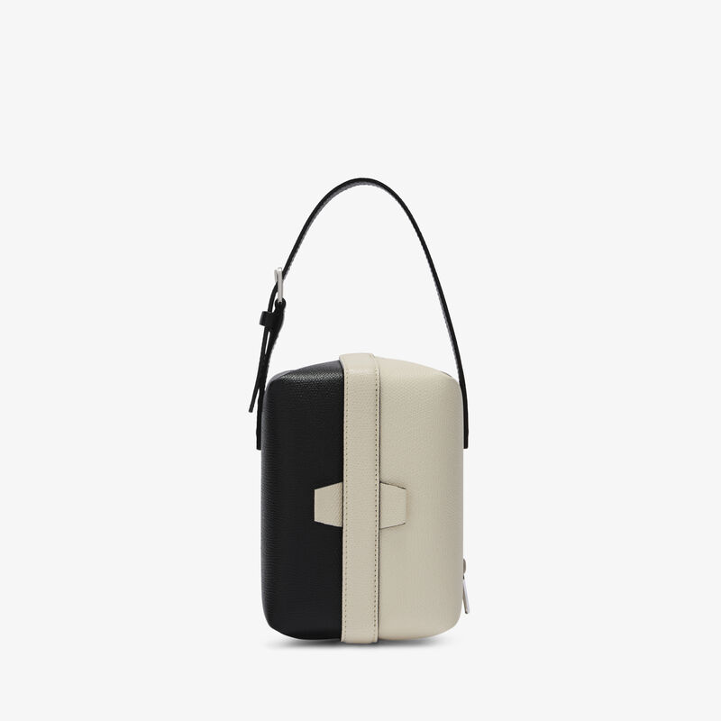 Tric Trac Intarsia Contrasto Bag - Pergamena White/Black - Millepunte calf leather - Valextra - 3
