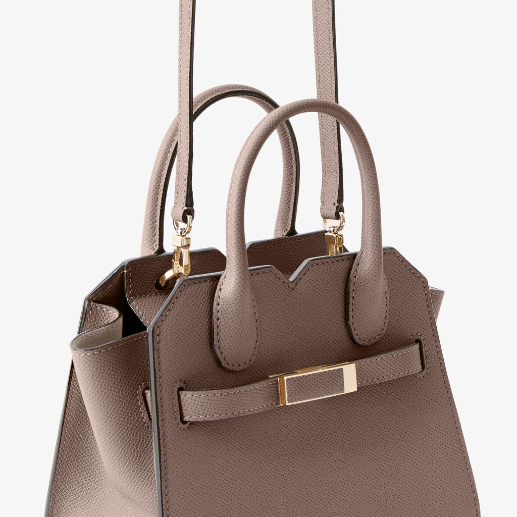 Milano Crossbody Micro Bag - Sahara Brown - Millepunte Soft calf leather - Valextra - 5