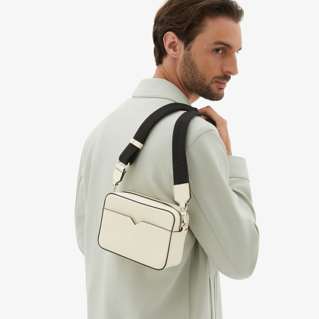 Borsa Reporter V-line Mini - Bianco Pergamena - Vitello VS - Valextra - 2