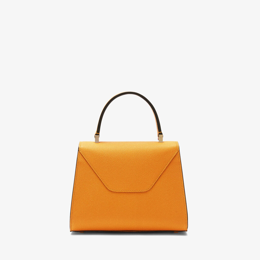 Iside Top handle mini bag - Saffron Yellow - Vitello VS - Valextra - 6