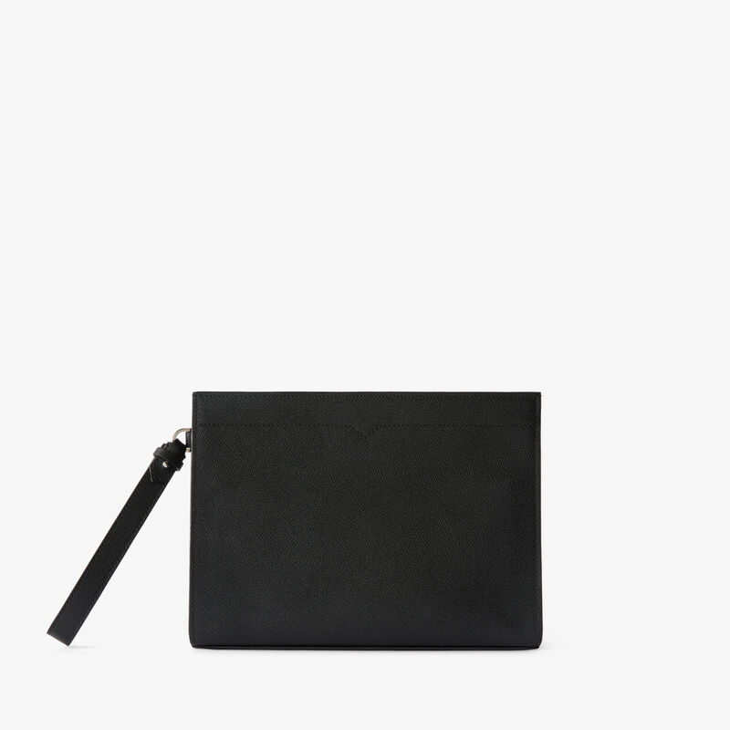V-Line Document Holder - Black - Millepunte calf leather - Valextra - 1