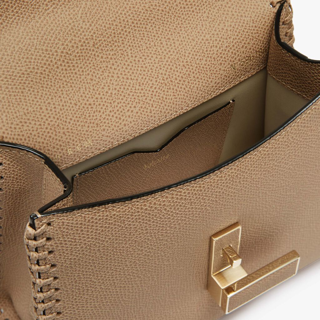 Iside Braided Crossbody Micro Bag - Cashmere Beige - Vitello VS-Infilatura Punto Festone - Valextra - 3