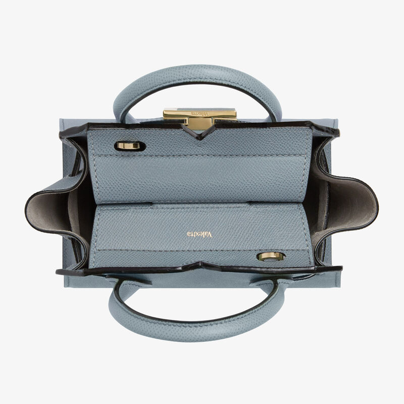 Milano Crossbody Micro Bag - Niagara Blue - Millepunte Soft calf leather - Valextra - 9