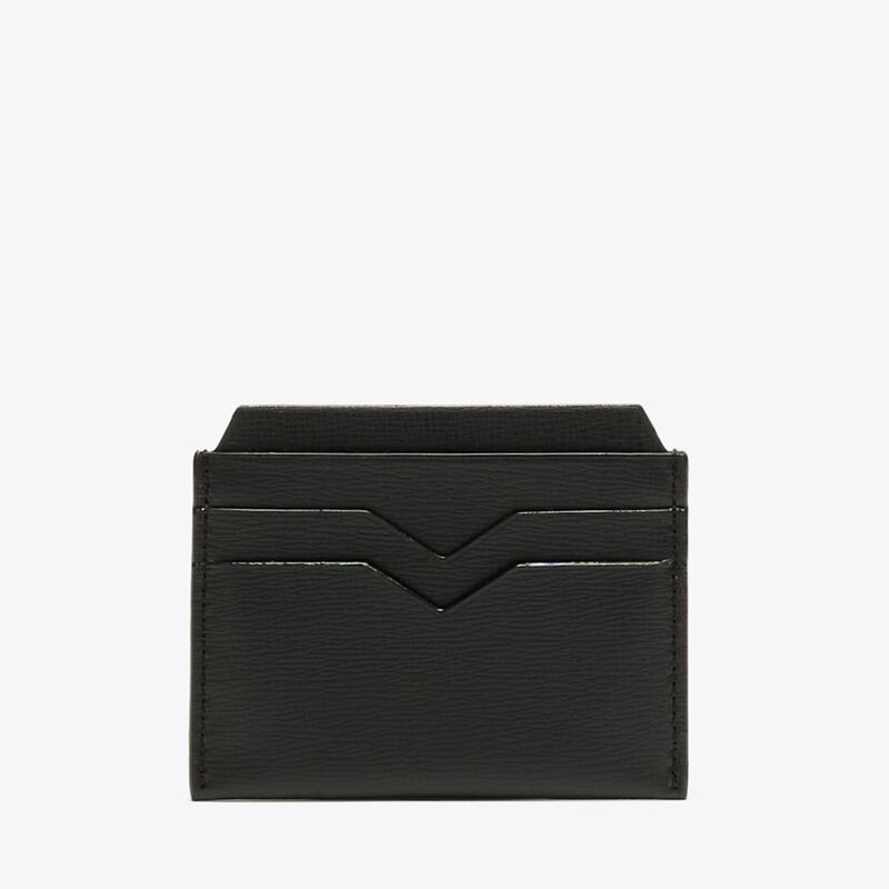 4CC Card Case - Black - Pavè calf leather - Valextra - 5