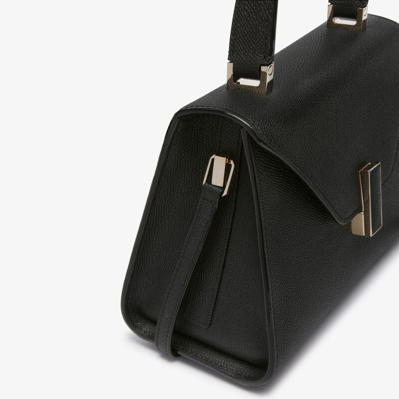 Iside Top handle mini bag - Black - Millepunte calf leather - Valextra - 5