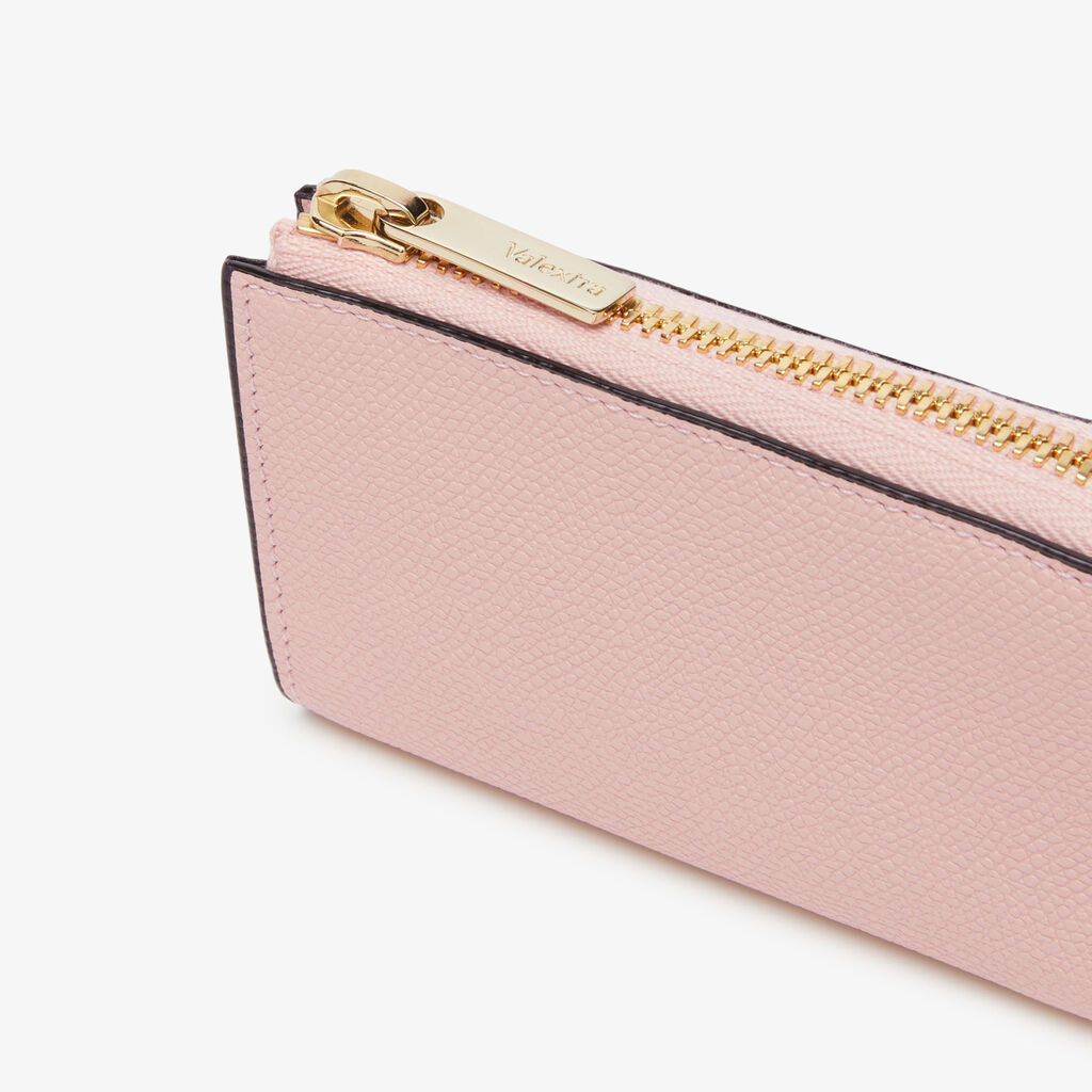 Key Holder Zip Around - Peony Pink - Vitello VS - Valextra - 3