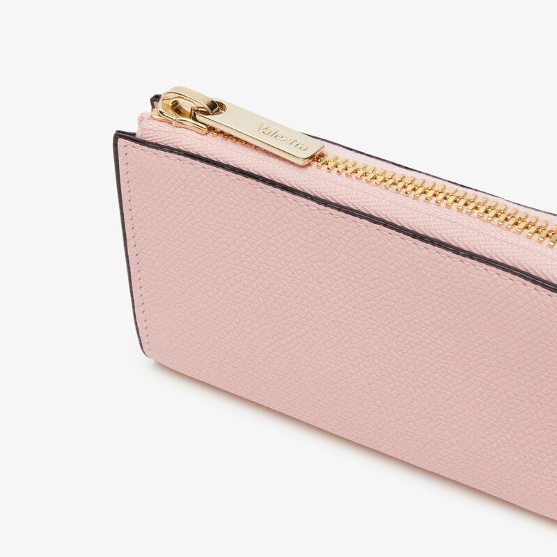 Key Holder Zip Around - Peony Pink - Millepunte calf leather - Valextra - 3