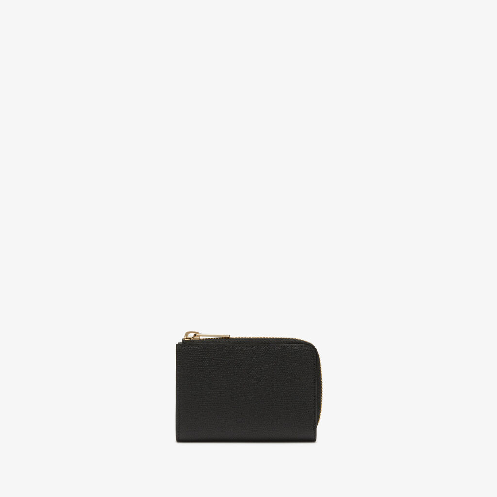 Valextra Portachiavi in Pelle Nera | Valextra Zip Around