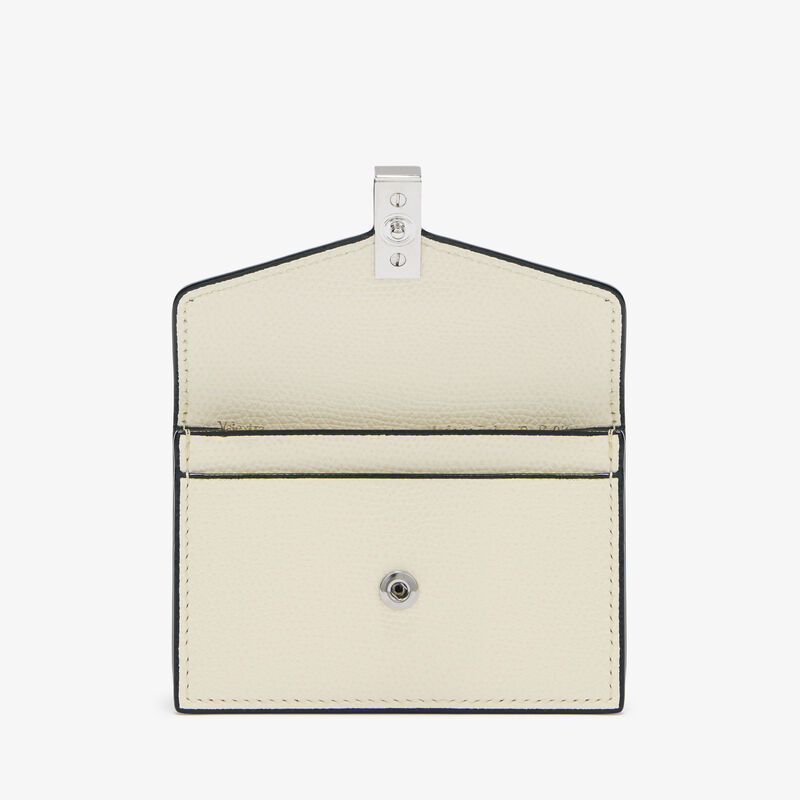 Iside Card Holder - Pergamena White - Millepunte calf leather - Valextra - 4