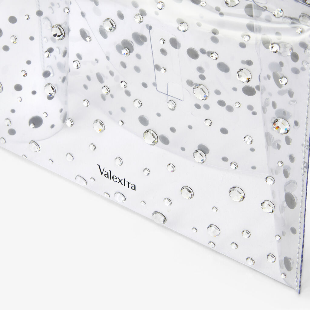 Iside Micro Rhinestone raincoat - Transparent/Silver - Ecoline Sheer con Strass Preciosa - Valextra - 4