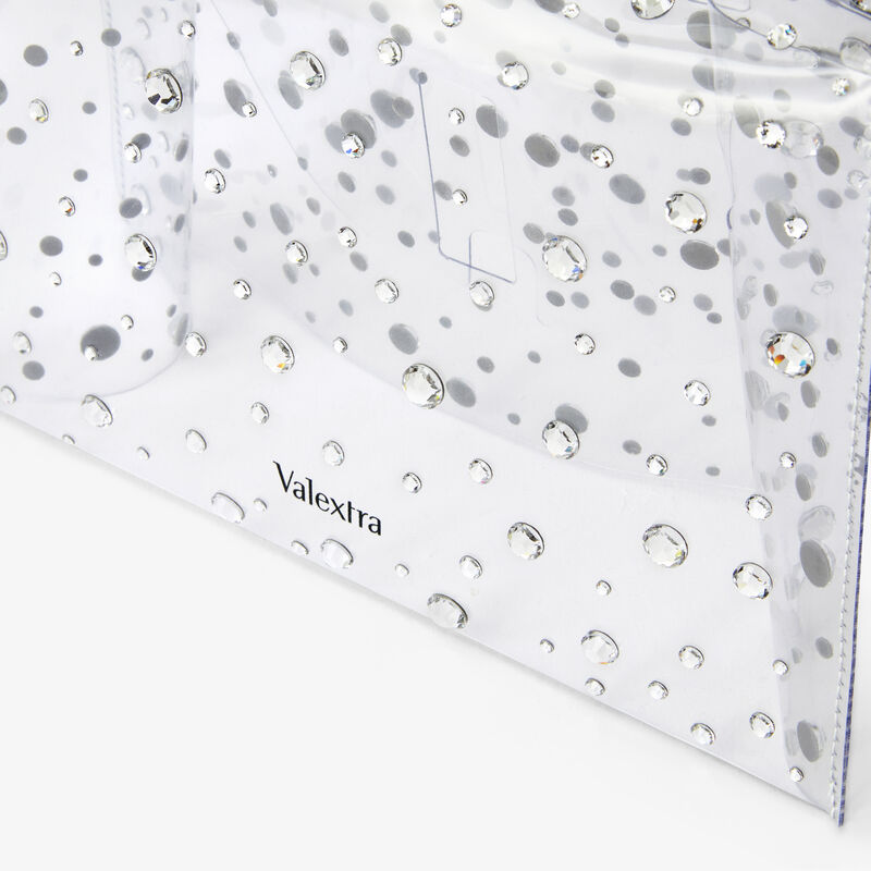 Iside Micro Rhinestone raincoat - Transparent/Silver - Recyclable Ecoline Sheer and Strass - Valextra - 4