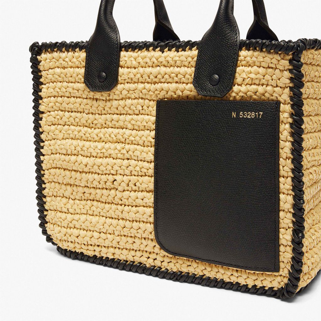 Soft Tote Raffia Crochet mini bag -  - Rafia/Vitello VS - Valextra - 3