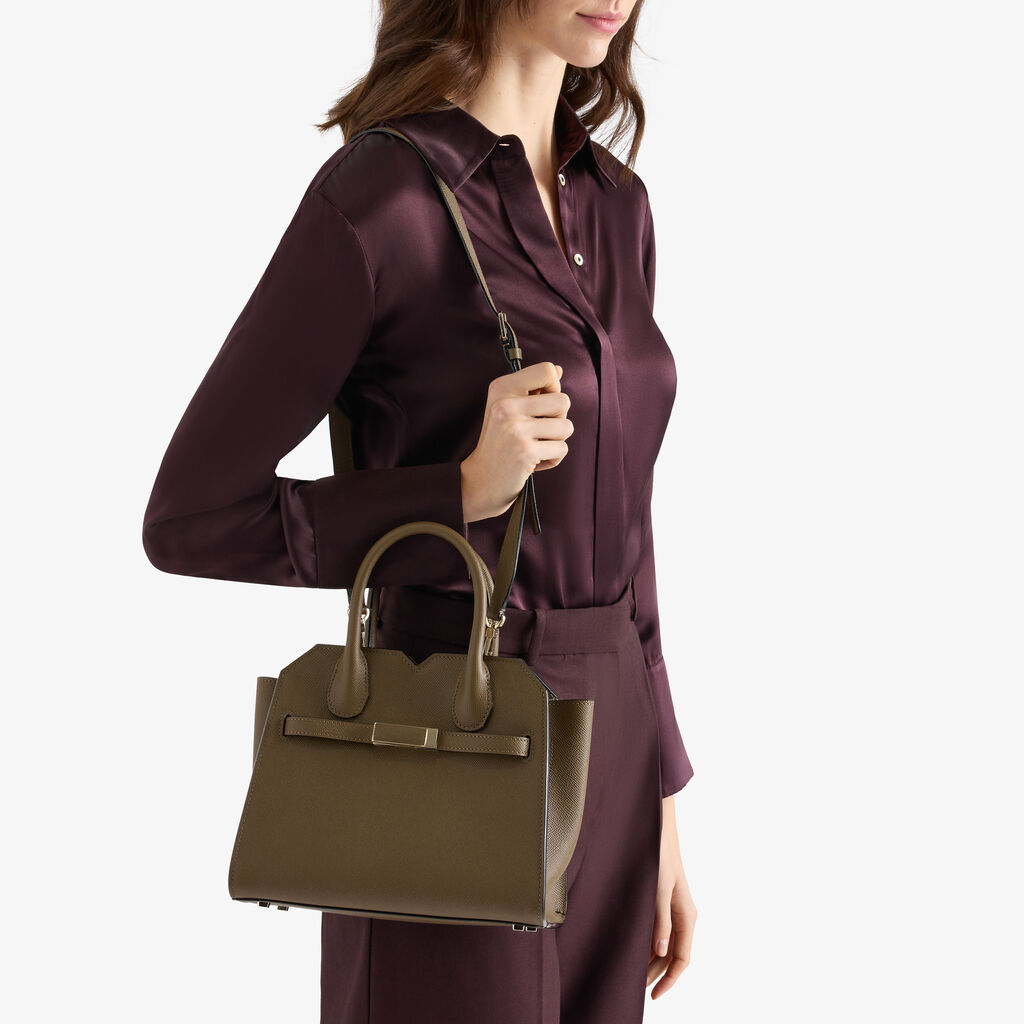 Milano Two Handles Mini Bag -  - Vitello Millepunte Soft - Valextra - 2