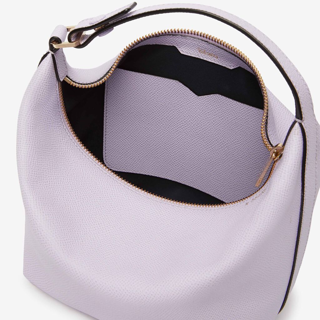 Mochi Top Handle Mini Bag - Wisteria Pink - Vitello Millepunte Soft - Valextra - 3