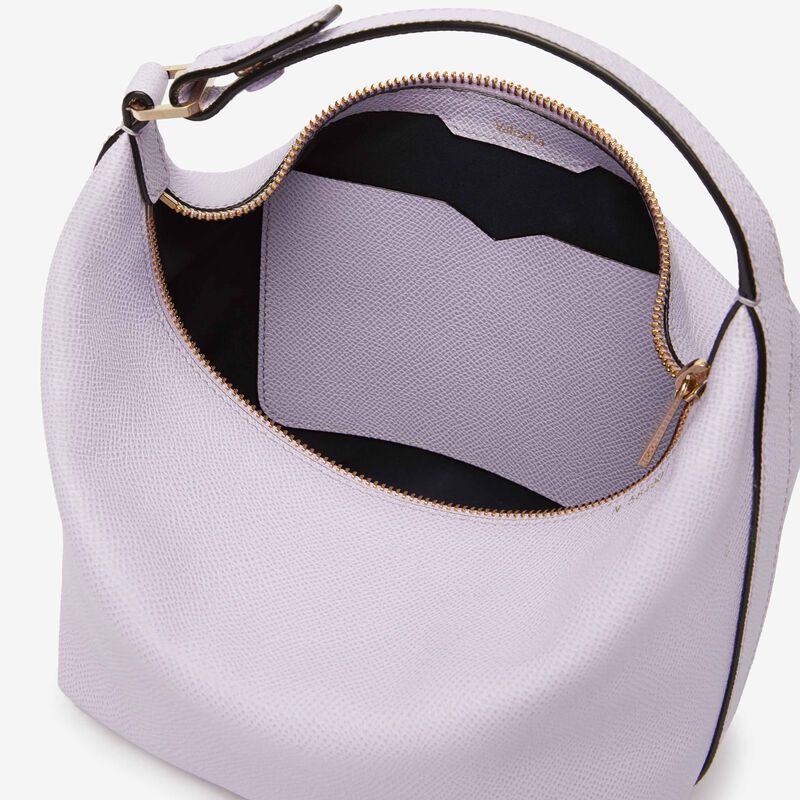 Mochi Top Handle Mini Bag - Wisteria Pink - Millepunte Soft calf leather - Valextra - 3