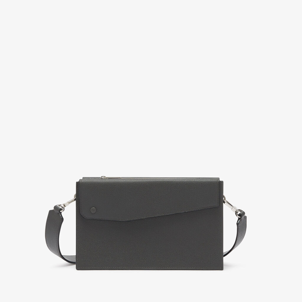 Pocket Crossbody Bag - Smokey Grey - Vitello VS - Valextra - 7