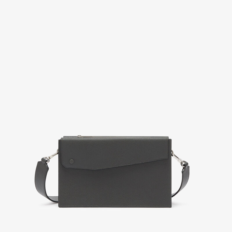 Pocket Crossbody Bag - Smokey Grey - Millepunte calf leather - Valextra - 7