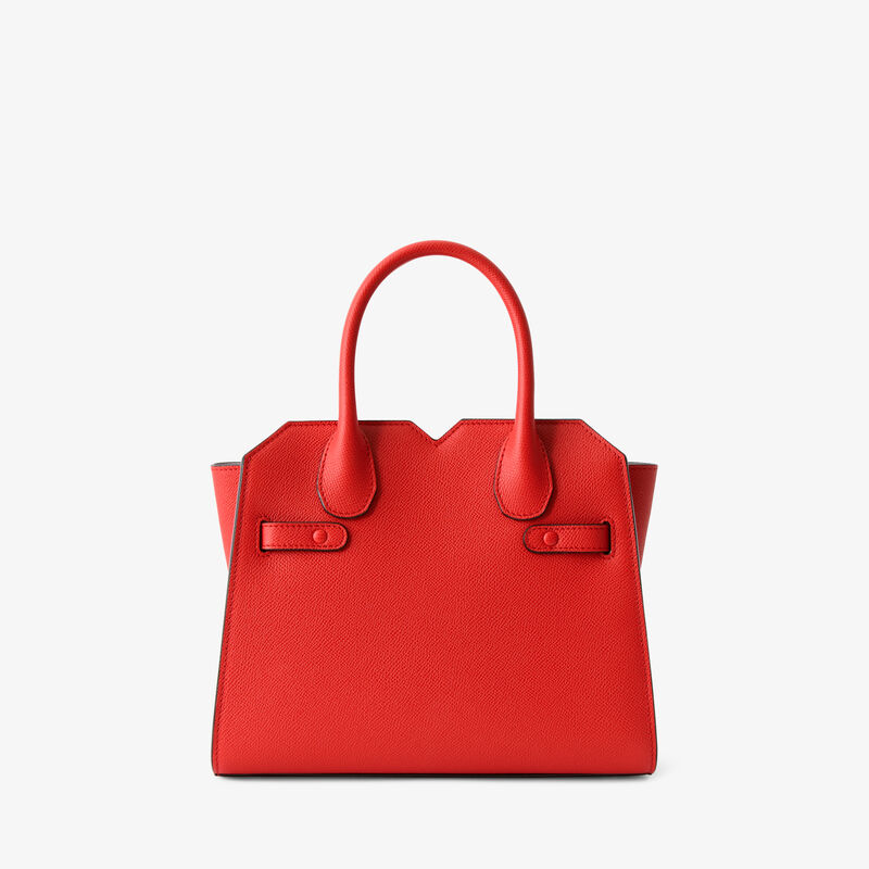 Milano Two Handles Mini Bag - Crimson Red - Millepunte Soft calf leather - Valextra - 7