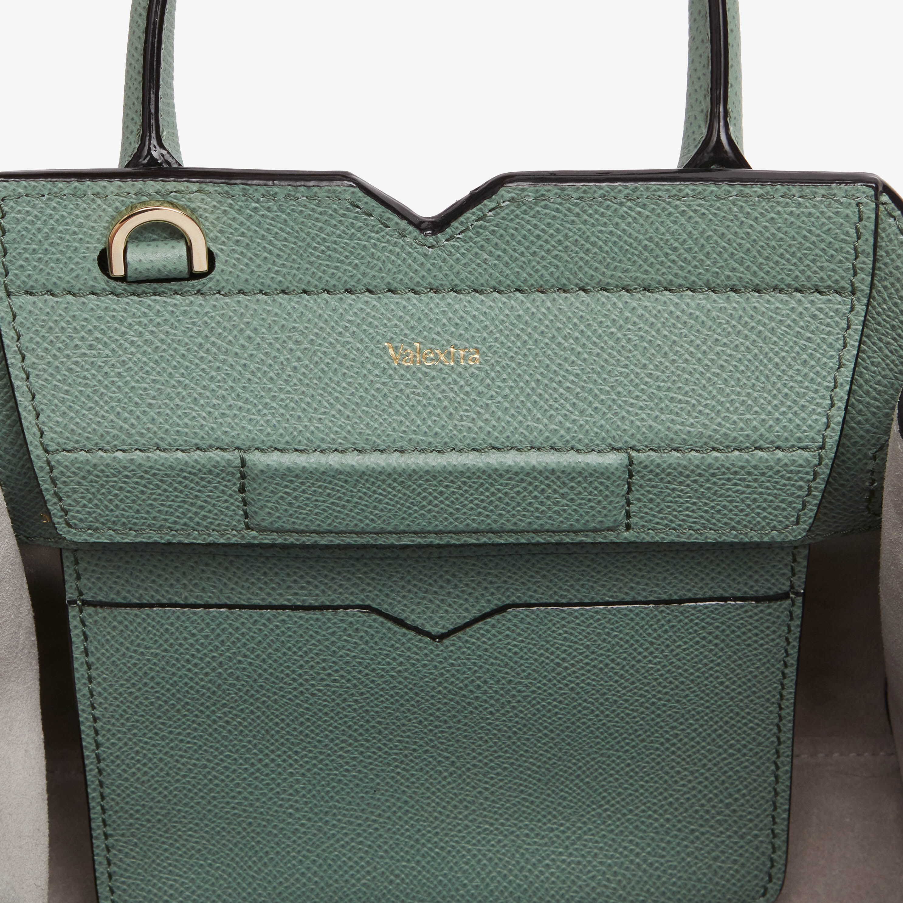 Women's Green Luxury Leather crossbody micro bag | Valextra