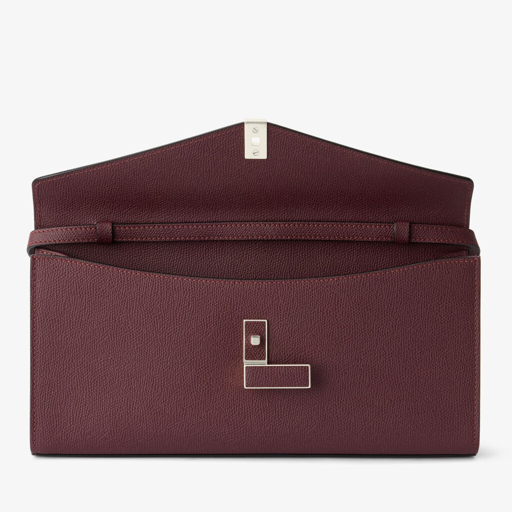 Iside Clutch - Claret Red - Millepunte calf leather - Valextra - 7