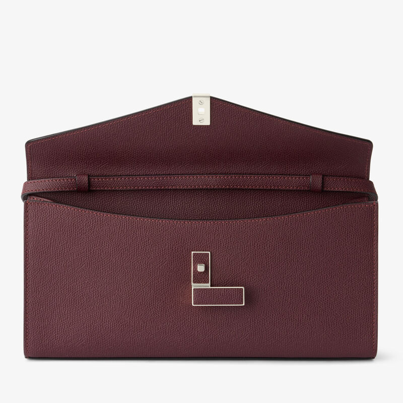 Iside Clutch - Claret Red - Millepunte calf leather - Valextra - 7