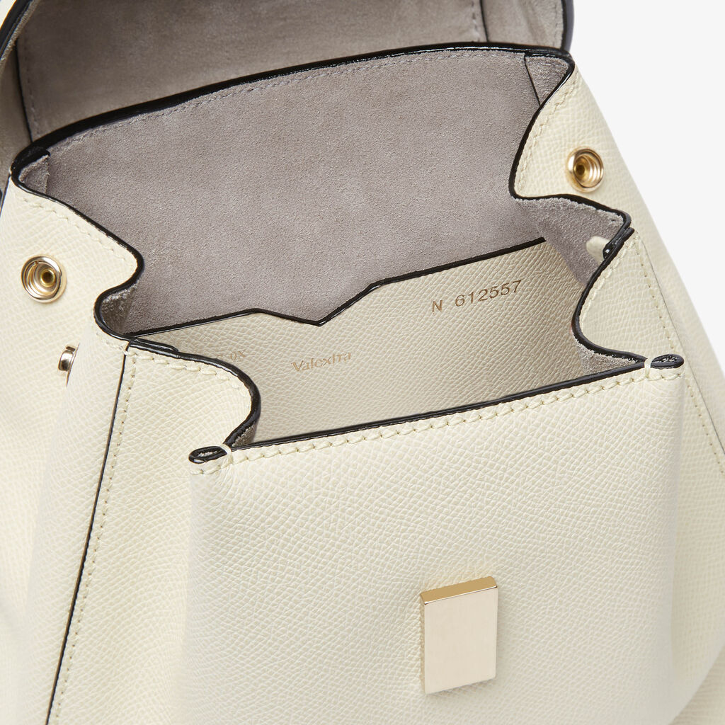 Iside Mini Backpack - Pergamena White - Vitello Millepunte Soft - Valextra - 7