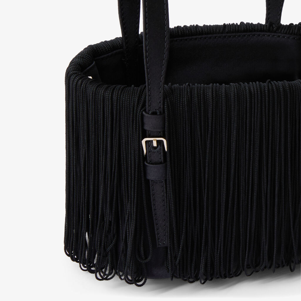 Soft Swing Bucket Nano Bag -  - Raso con frange - Valextra - 4