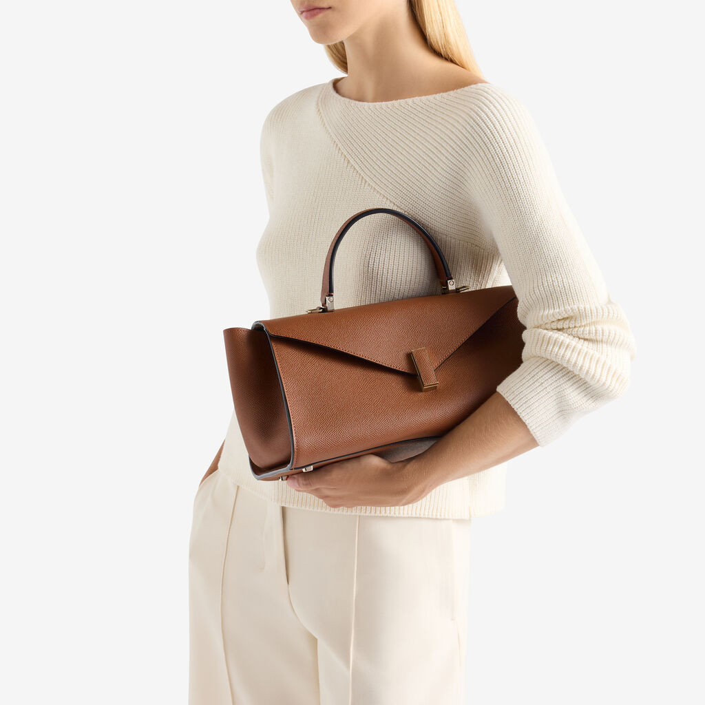 Borsa a Mano Iside Editor Media -  - Vitello Millepunte Soft - Valextra - 2