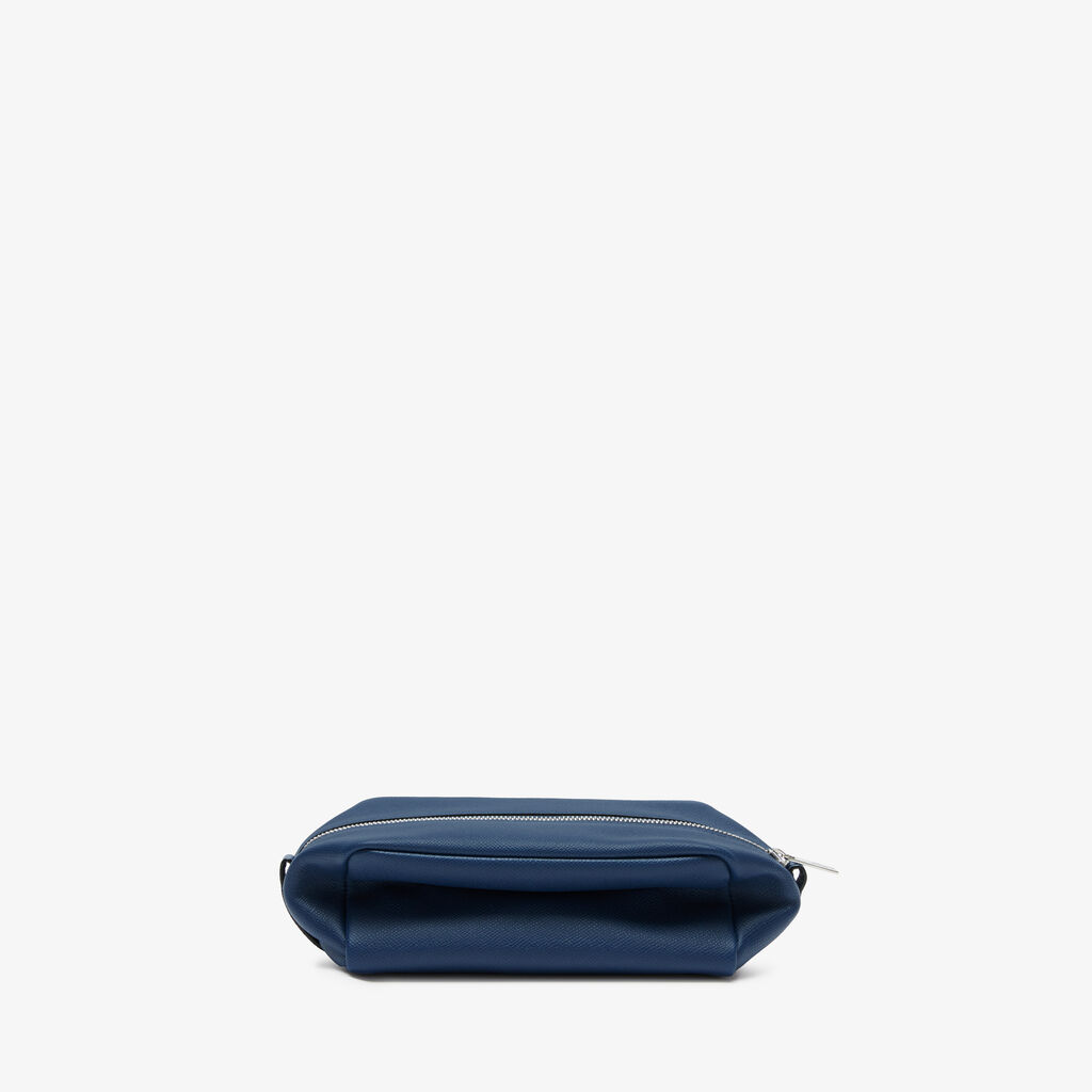 Valextra Pochette da viaggio da Uomo di Lusso in Pelle Blu