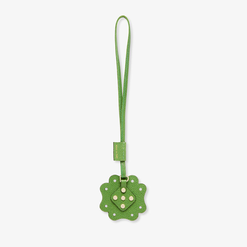 Engineering Beauty Four-leaf Clover Charm - Grass Green - Millepunte calf leather - Valextra - 3