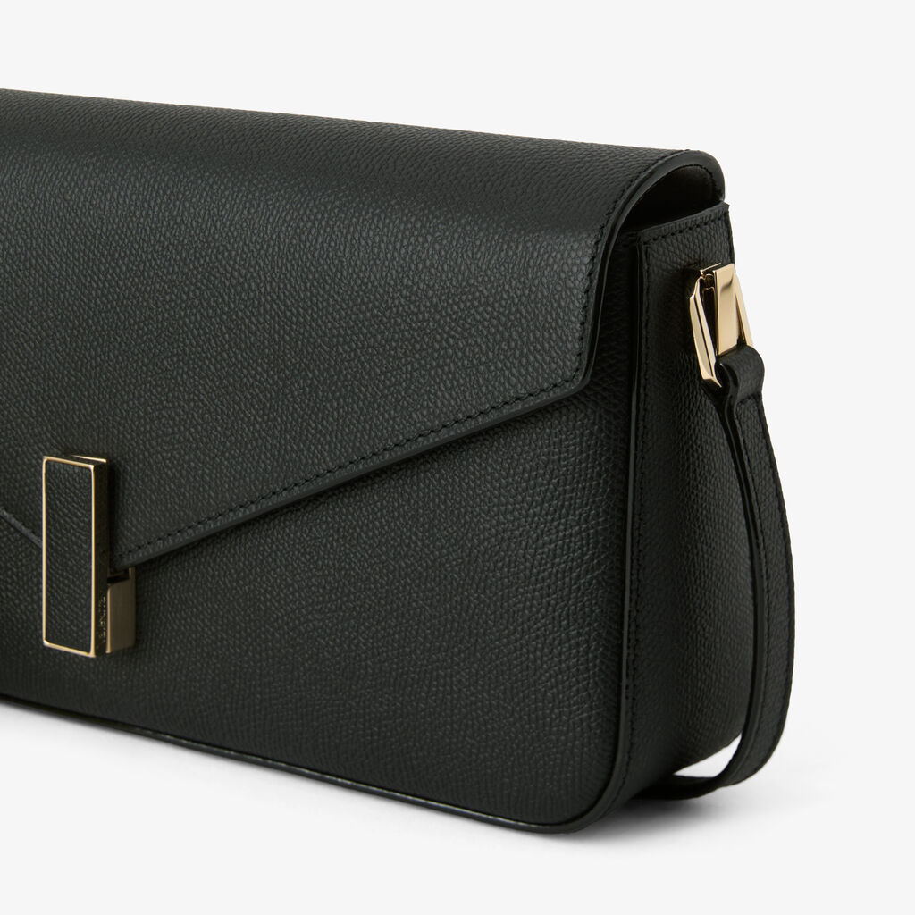 Iside Shoulder Bag - Black - 1/2 Vitello VS Eco - Valextra - 3