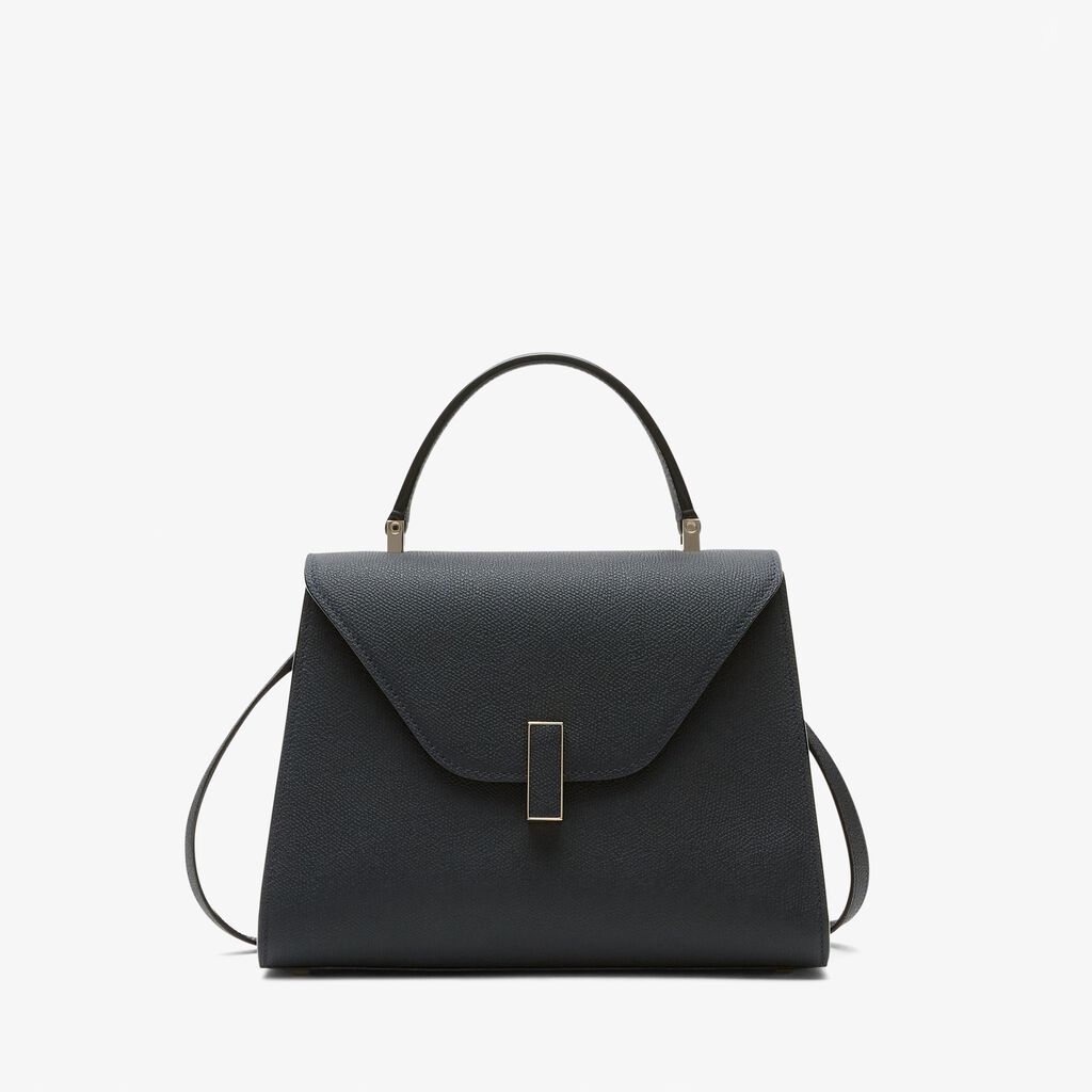 Teal Blue Leather Medium top handle bag | Valextra Iside