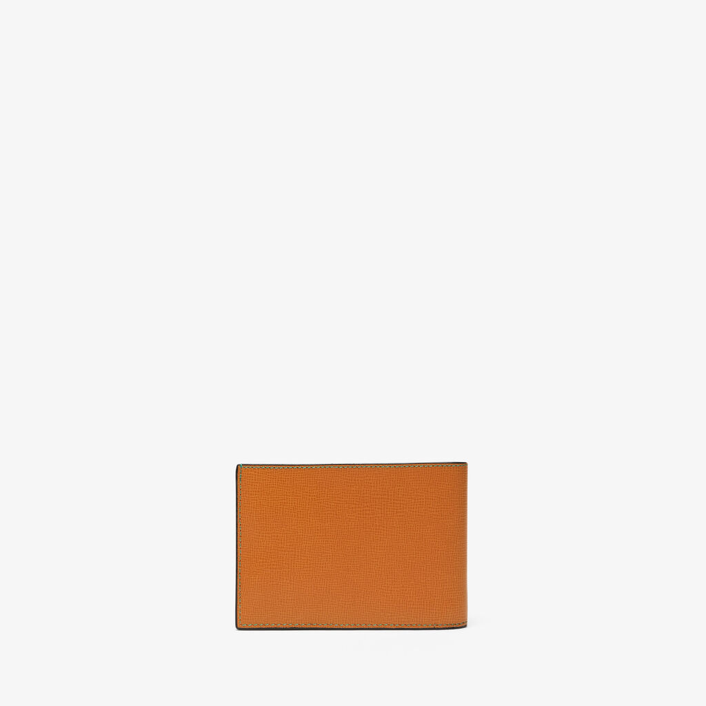 Bifold 14cc Wallet - Havana Brown - Pavè calf leather - Valextra - 3