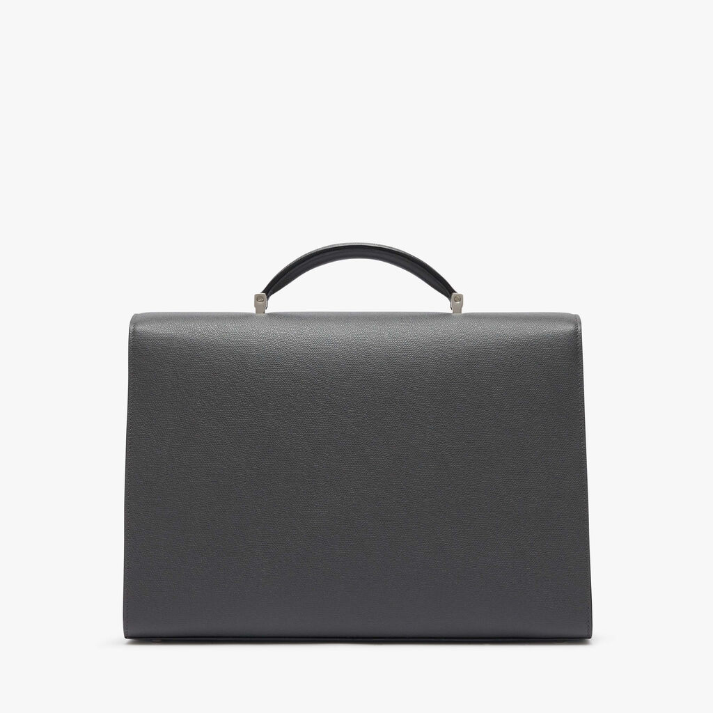 Iside Briefcase 24H - Smokey Grey - Vitello VS - Valextra - 6