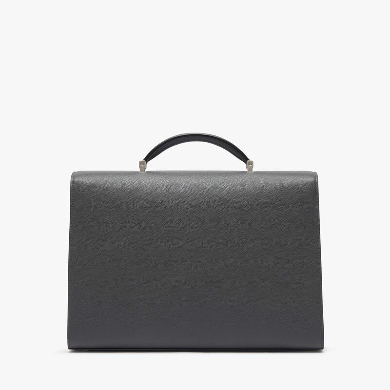 Iside Briefcase 24H - Smokey Grey - Millepunte calf leather - Valextra - 6