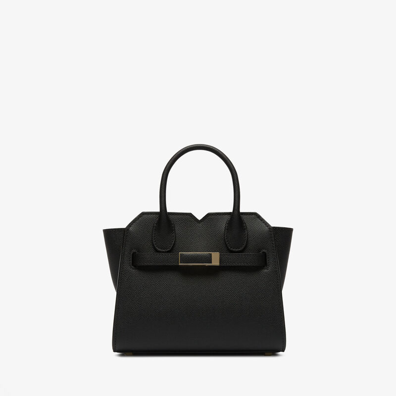 Milano Crossbody Micro Bag - Black - Millepunte Soft calf leather - Valextra - 1