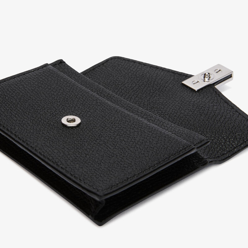 Iside Card Holder - Black - Millepunte calf leather - Valextra - 2