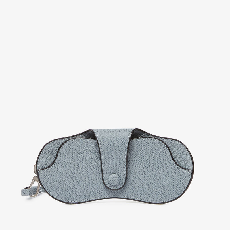 Glasses Case With Lanyard - Niagara Blue - Millepunte calf leather - Valextra - 5