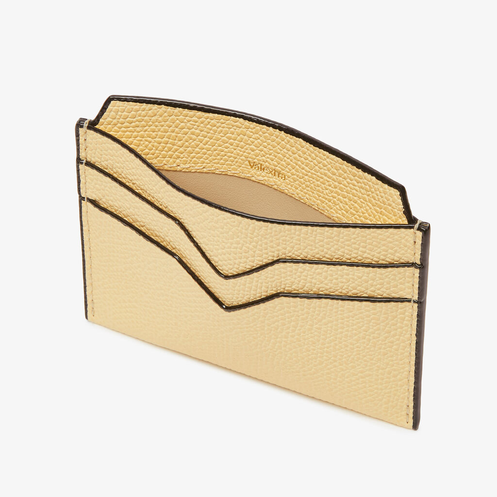4CC Card Case - Cream Yellow - Vitello VS - Valextra - 2