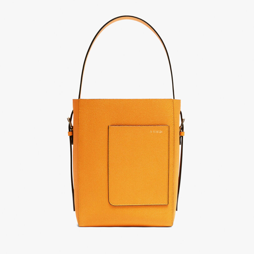 Soft Bucket Mini Bag - Saffron Yellow - Vitello VS - Valextra - 7