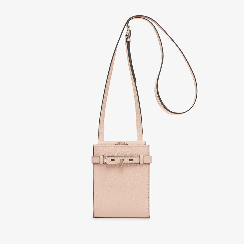 Brera B-Tracollina Slim Crossbody Micro Bag - Bonne Mine Pink - Millepunte calf leather - Valextra - 1